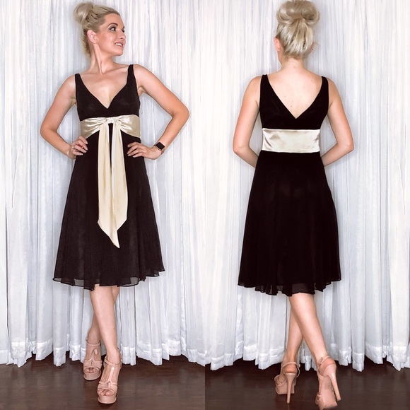Scarlett Dresses & Skirts - Black Plunge Midi Dress